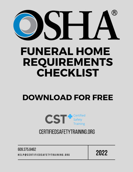 Funeral Home and Crematory OSHA Compliance Checklist