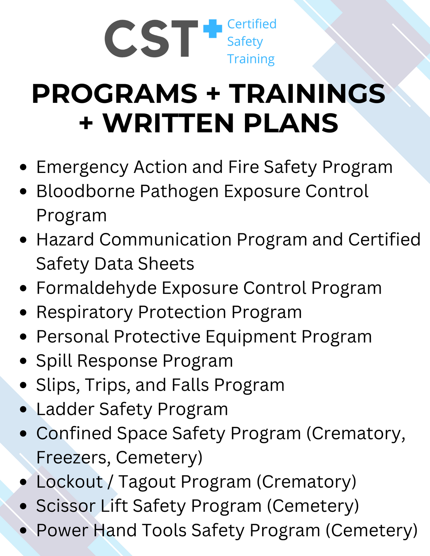 Complete OSHA Compliance for Family Owned Funeral Homes and Crematories ($995 with discount)