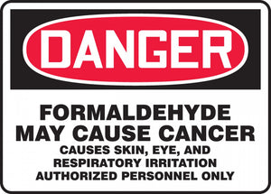 Formaldehyde Exposure Control Program: Includes Testing and Analysis